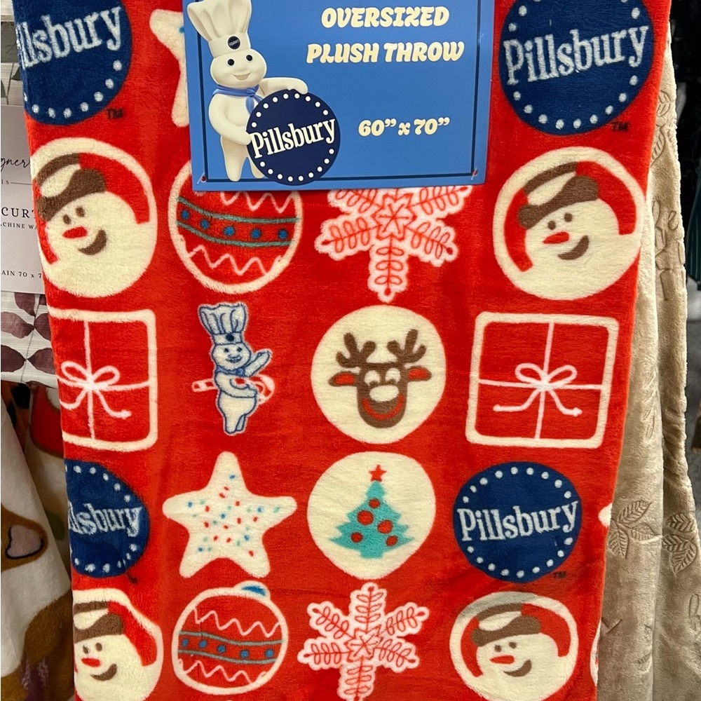 Pillsbury red Oversized Plush Throw